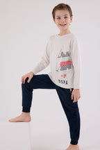 U.S. Polo Assn. Erkek Çocuk Kışlık Regular Fit Gri Pijama Takımı US2226-C-V1