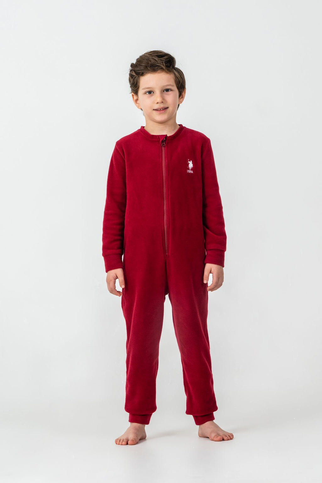U.S. Polo Assn. Erkek Çocuk Kışlık Regular Fit Bordo Tulum US2237-C-V1