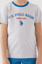 U.s. Polo Assn Stamp Grey Detail Açık Gri Erkek Çocuk Bermuda Takım