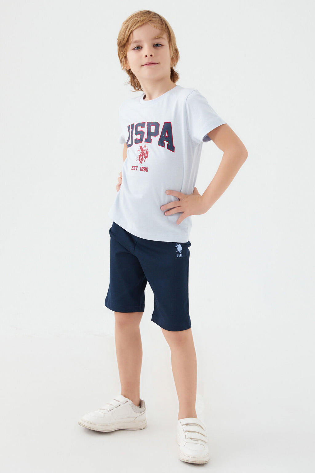 U.s. Polo Asnn Erkek Çocuk Bermuda Takım Bebe Indigo