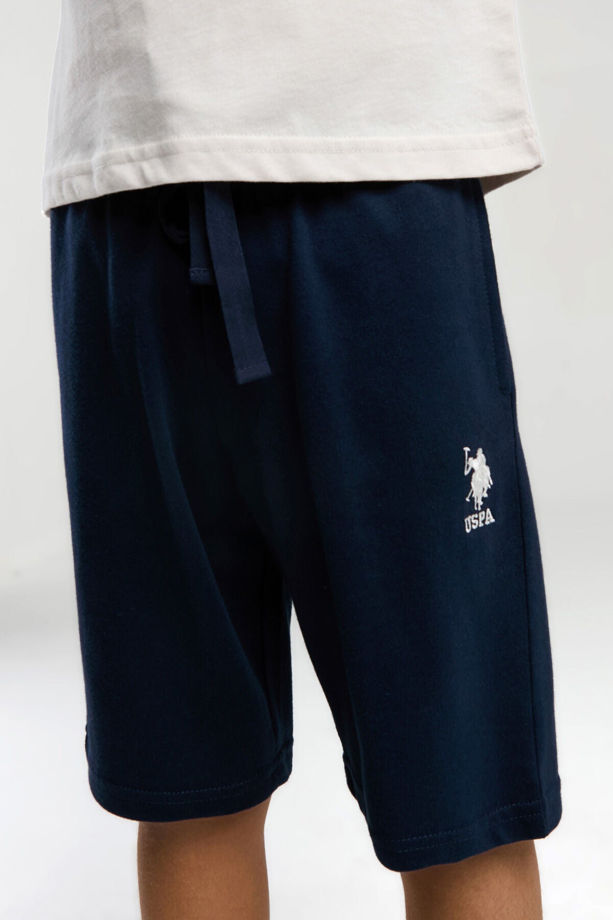 U.S. Polo Assn. Erkek Çocuk Beyaz Bermuda Takım