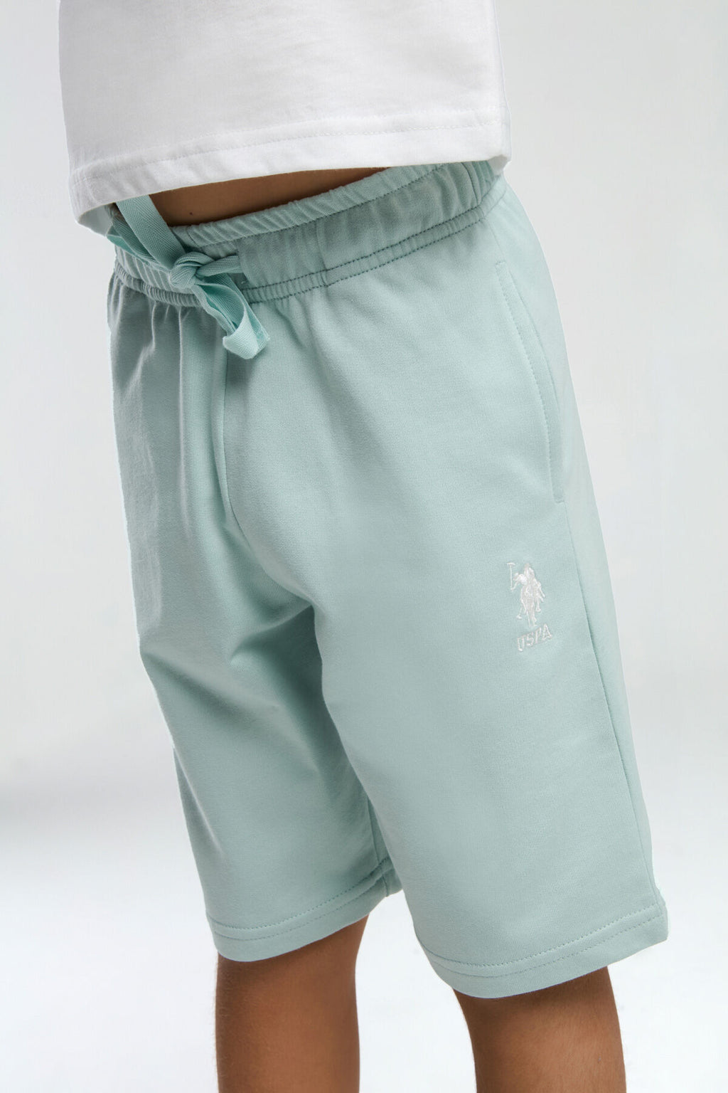 U.S. Polo Assn. Erkek Çocuk Beyaz Bermuda Takım