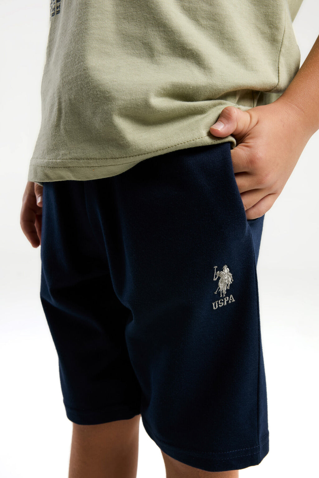 U.S. Polo Assn. Erkek Çocuk Yeşil Bermuda Takım