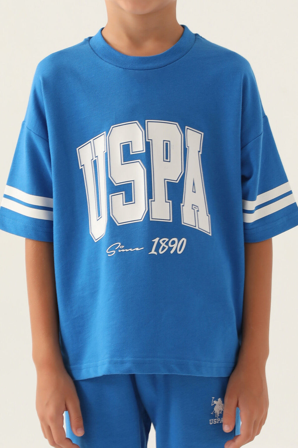 U.s. Polo Assn Lisanslı Sim Cobalt Erkek Çocuk Bermuda Takım