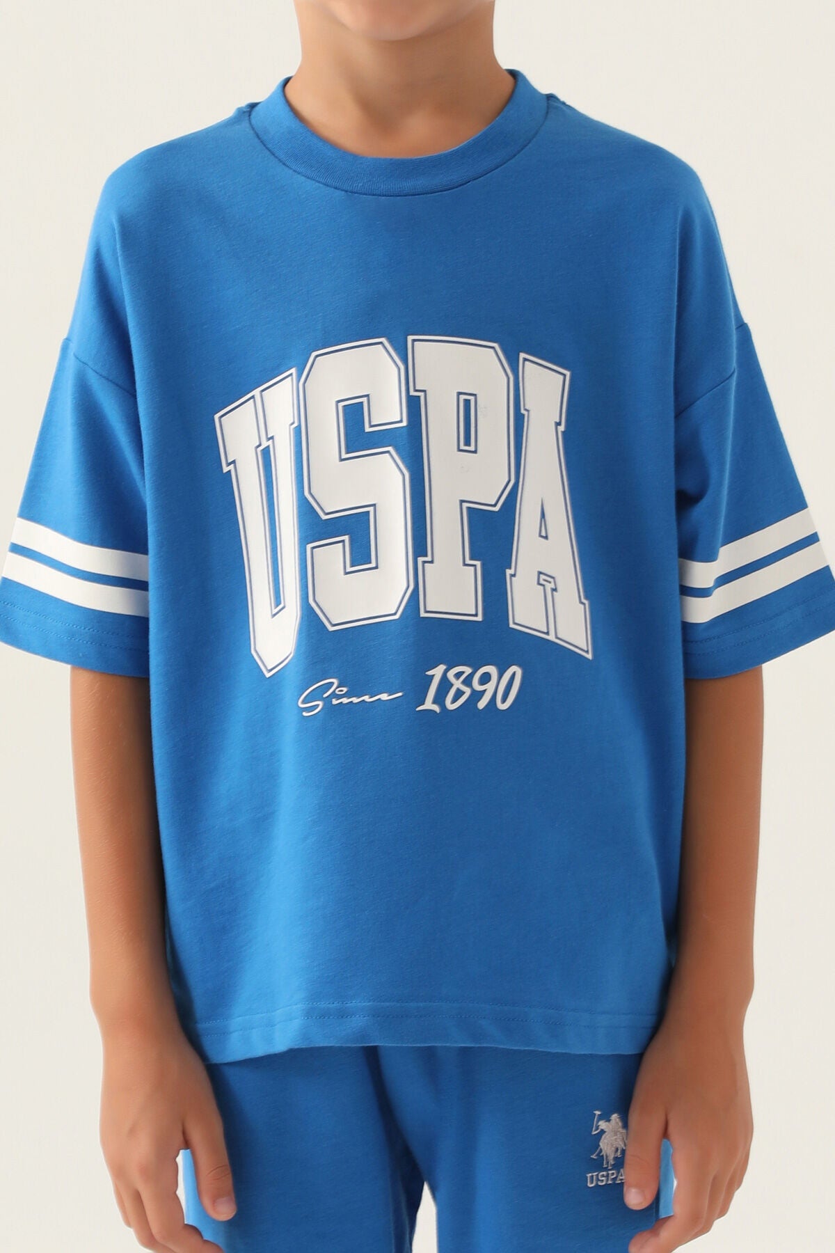U.s. Polo Assn Lisanslı Sim Cobalt Erkek Çocuk Bermuda Takım