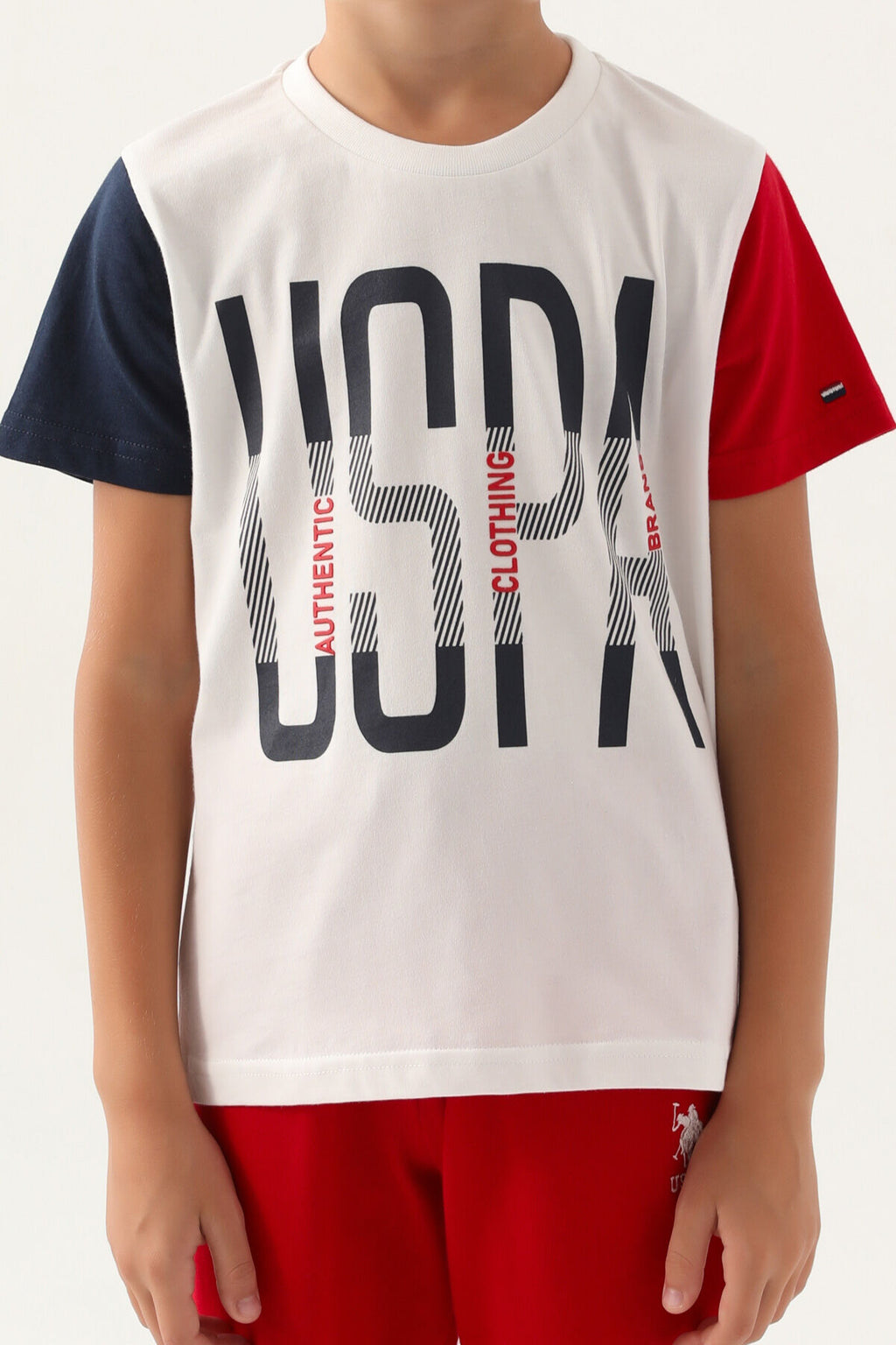 U.s. Polo Assn Lisanslı Brand Krem Erkek Çocuk Bermuda Takım