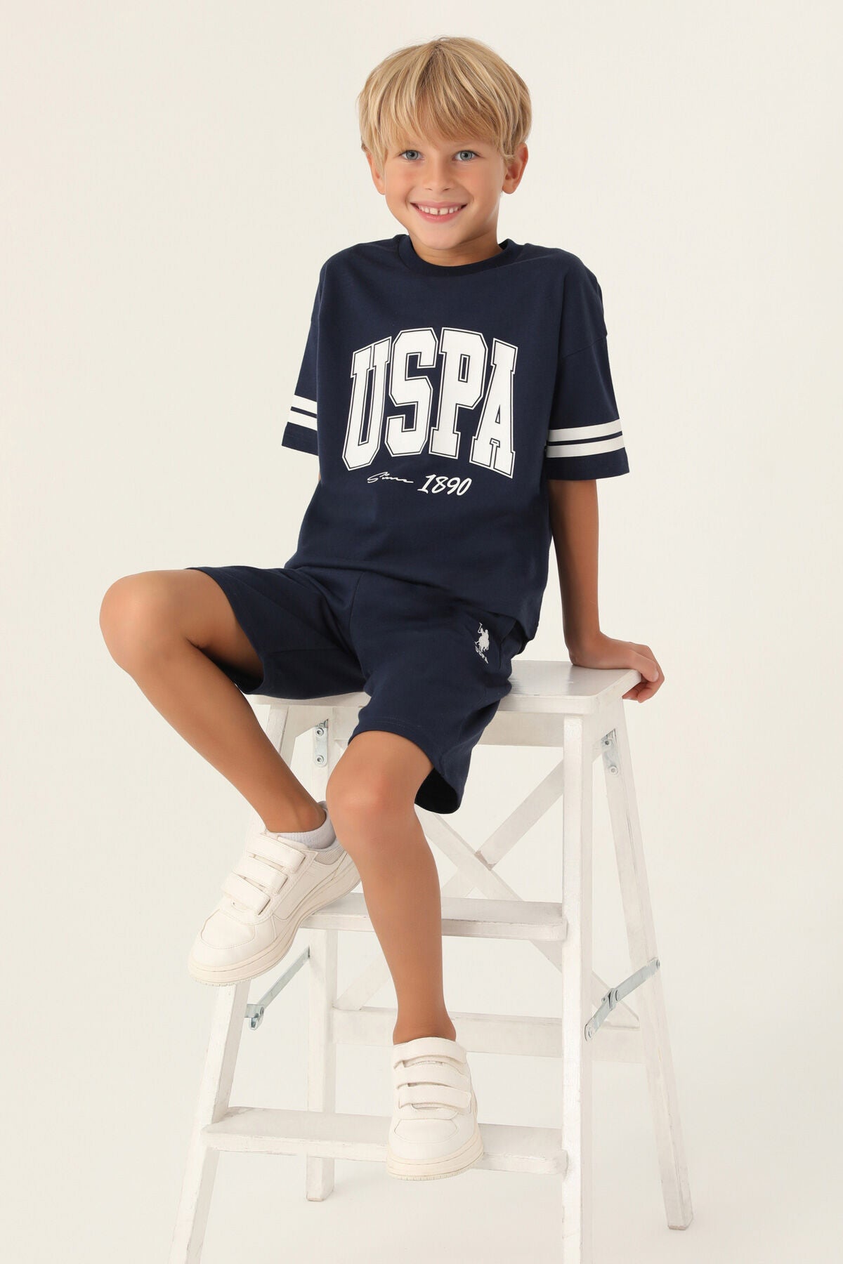 U.S. Polo Assn Lisanslı Sim Lacivert Erkek Çocuk Bermuda Takım Ürün ikincil görseli