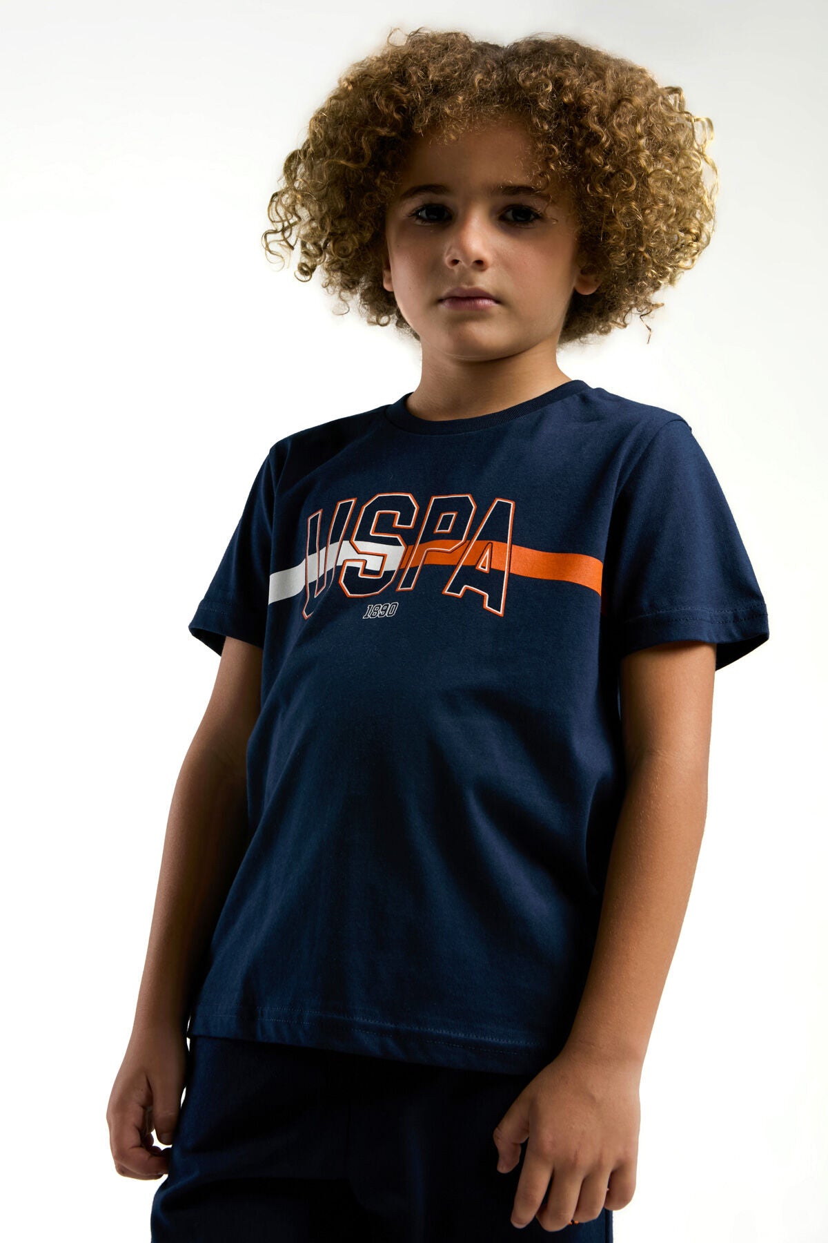 U.S. Polo Assn. Erkek Çocuk Bisiklet Yaka Pigment Baskılı Yazlık Regular Fit Lacivert Bermuda Takım US2015-C-V1