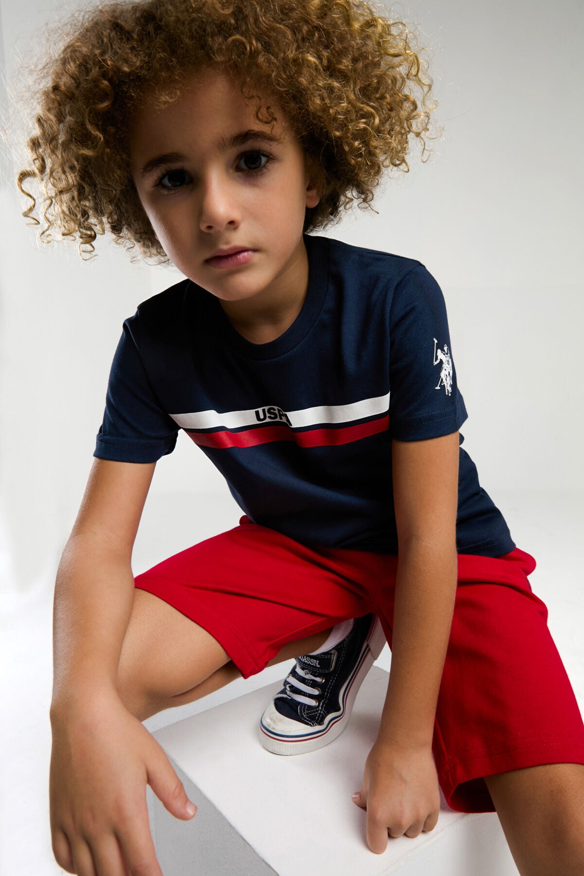 U.S. Polo Assn. Erkek Çocuk Lacivert Bermuda Takım