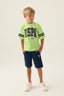 U.S. Polo Assn. Erkek Çocuk Bisiklet Yaka Pigment Baskılı Yazlık Regular Fit Yeşil Bermuda Takım US1709-C-V6