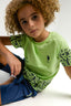 U.S. Polo Assn. Erkek Çocuk Bisiklet Yaka Pigment Baskılı Yazlık Regular Fit Yeşil Bermuda Takım US2057-C-V1