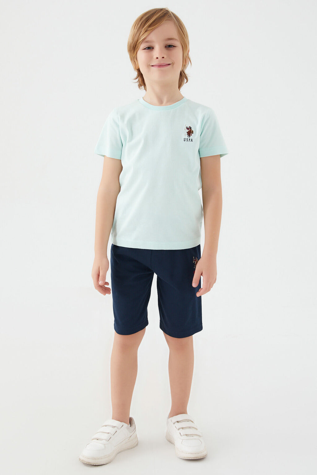 U.s. Polo Assn Light Blue Açık Mavi Erkek Çocuk Bermuda Takım