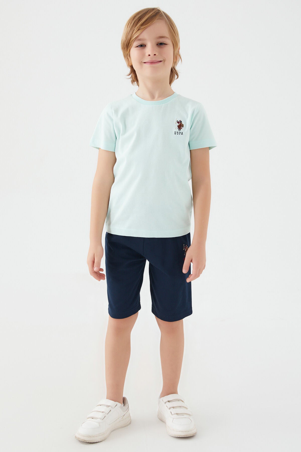U.s. Polo Assn Light Blue Açık Mavi Erkek Çocuk Bermuda Takım