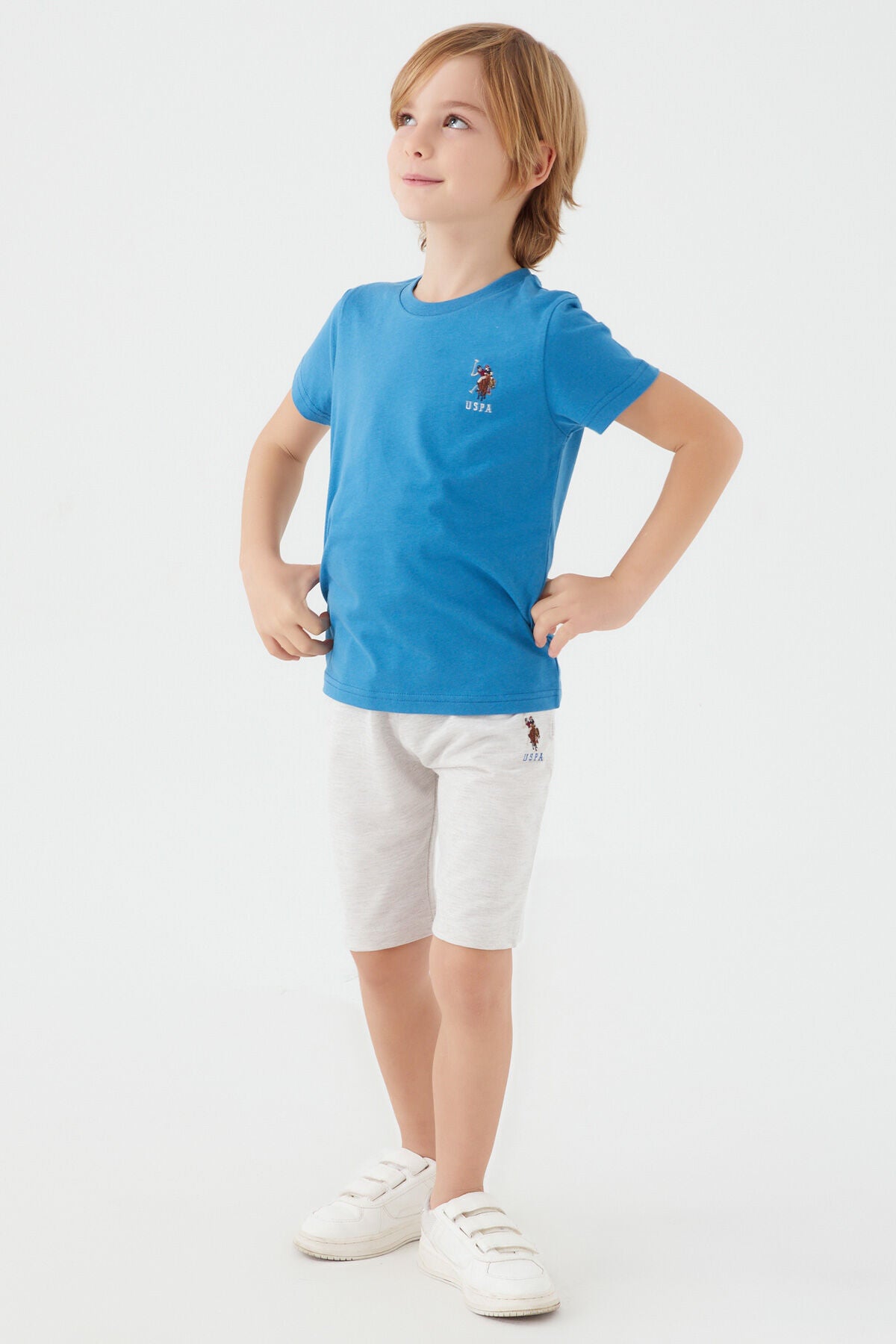 U.s. Polo Assn Light Blue Mavi Erkek Çocuk Bermuda Takım Ürün ikincil görseli