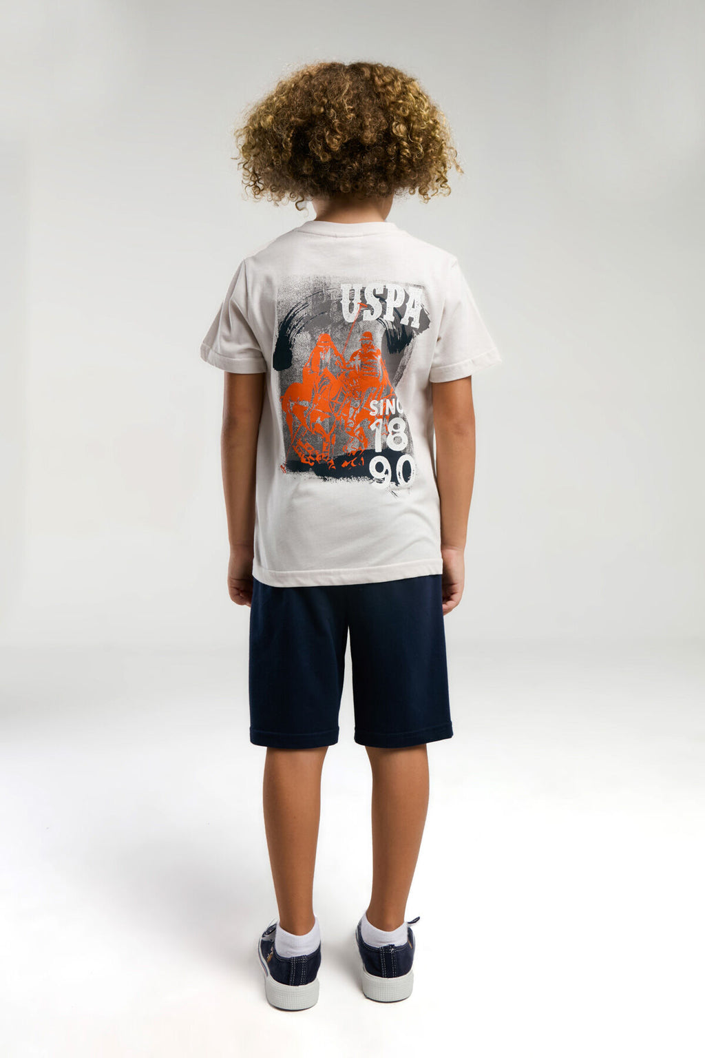 U.S. Polo Assn. Erkek Çocuk Krem Bermuda Takım
