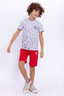 U.S. Polo Assn. Erkek Çocuk Yazlık Regular Fit Gri Bermuda Takım US1003-C-V1