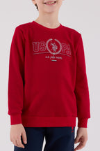 U.S. Polo Assn. Erkek Çocuk Bisiklet Yaka Pigment Baskılı Kışlık Regular Fit Kırmızı Eşofman Takımı US2232-C-V3
