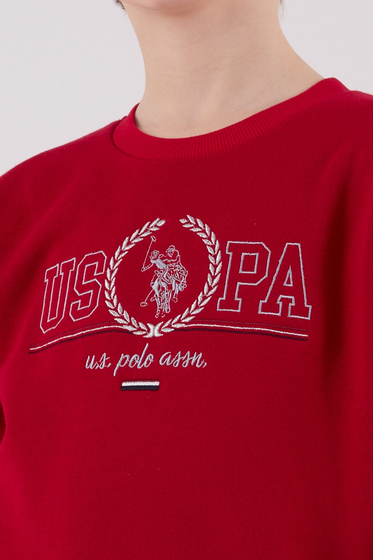 U.S. Polo Assn. Erkek Çocuk Bisiklet Yaka Pigment Baskılı Kışlık Regular Fit Kırmızı Eşofman Takımı US2232-C-V3