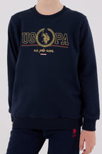 U.S. Polo Assn. Erkek Çocuk Bisiklet Yaka Pigment Baskılı Kışlık Regular Fit Lacivert Eşofman Takımı US2232-C-V2