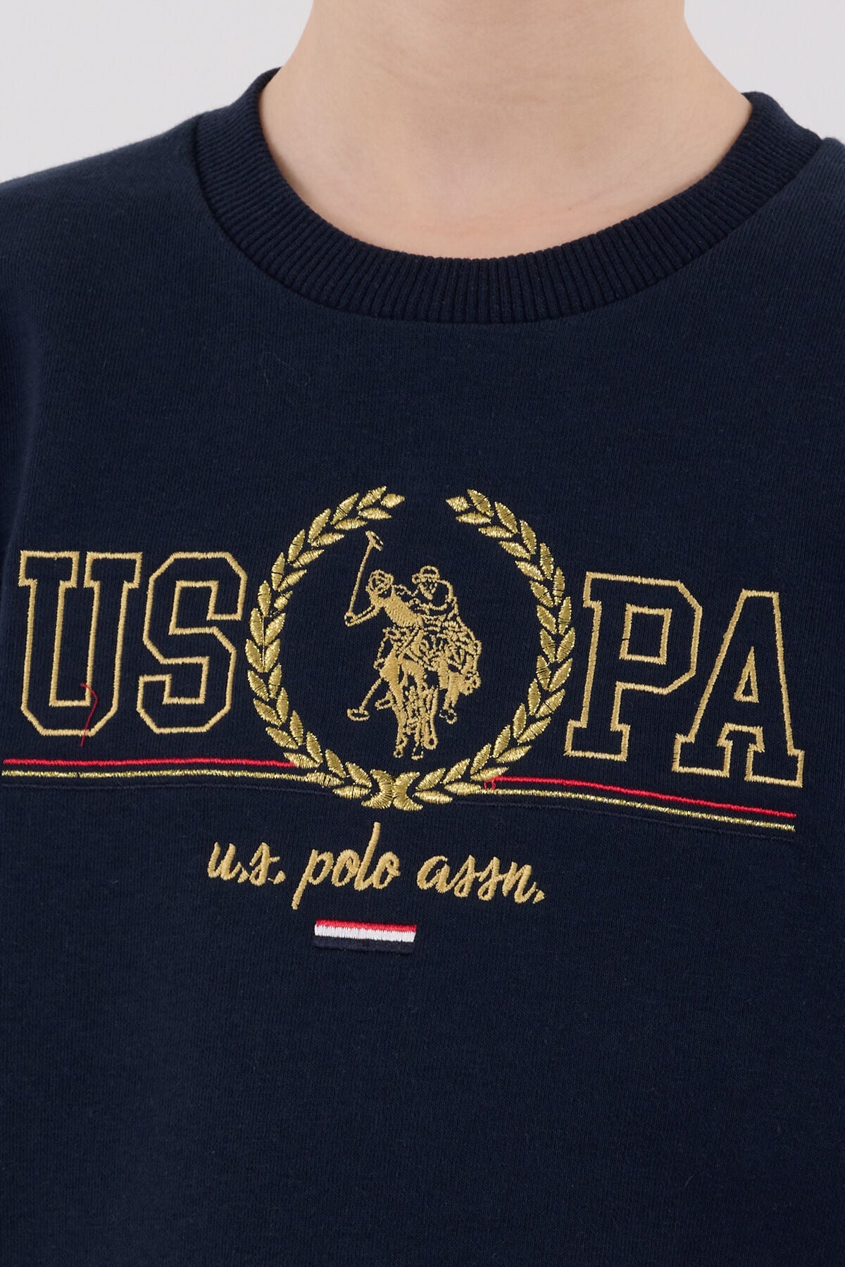 U.S. Polo Assn. Erkek Çocuk Bisiklet Yaka Pigment Baskılı Kışlık Regular Fit Lacivert Eşofman Takımı US2232-C-V2