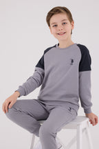 U.S. Polo Assn. Erkek Çocuk Kışlık Regular Fit Gri Eşofman Takımı US2221-C-V1