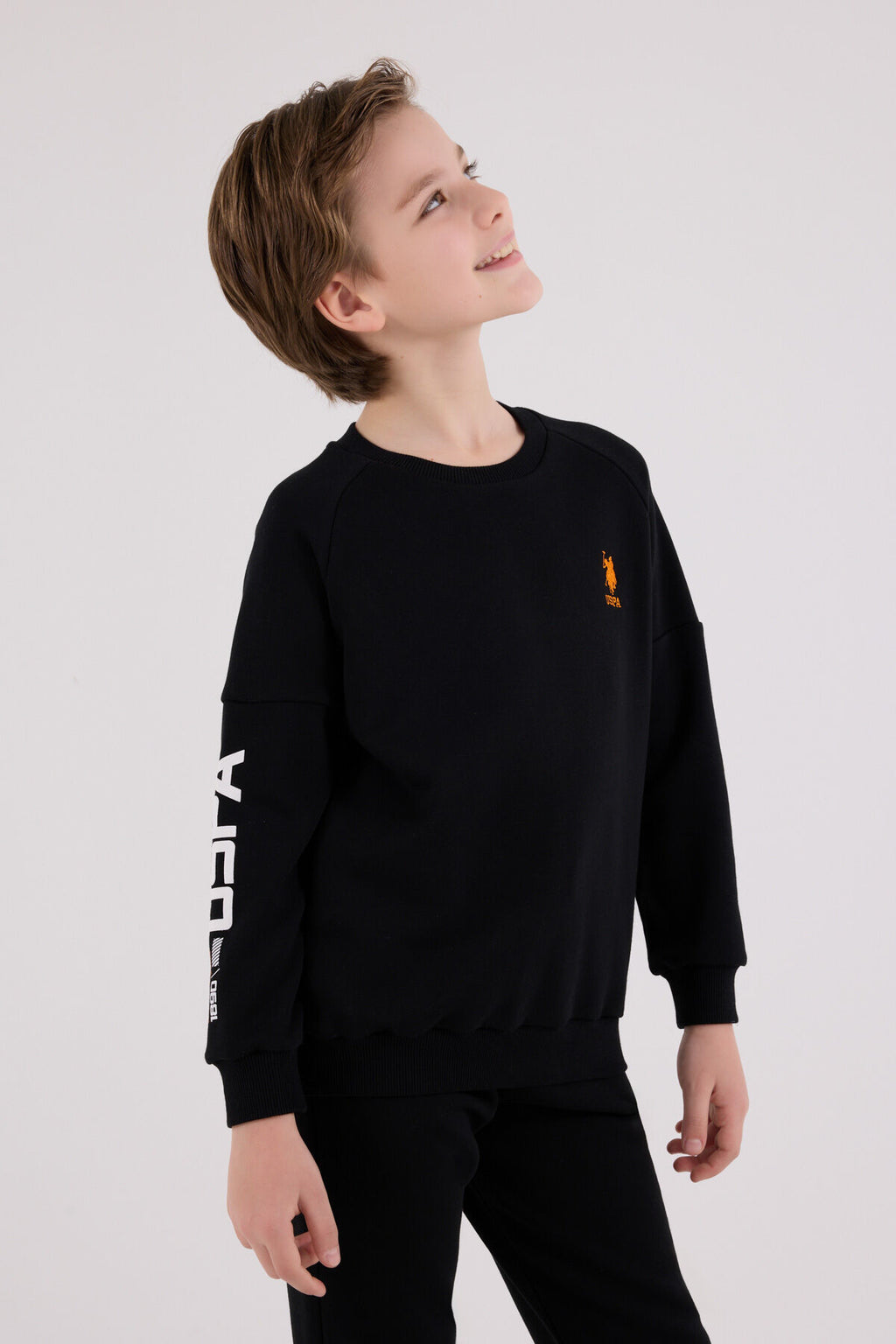 U.S. Polo Assn. Erkek Çocuk Kışlık Regular Fit Siyah Eşofman Takımı US2221-C-V2