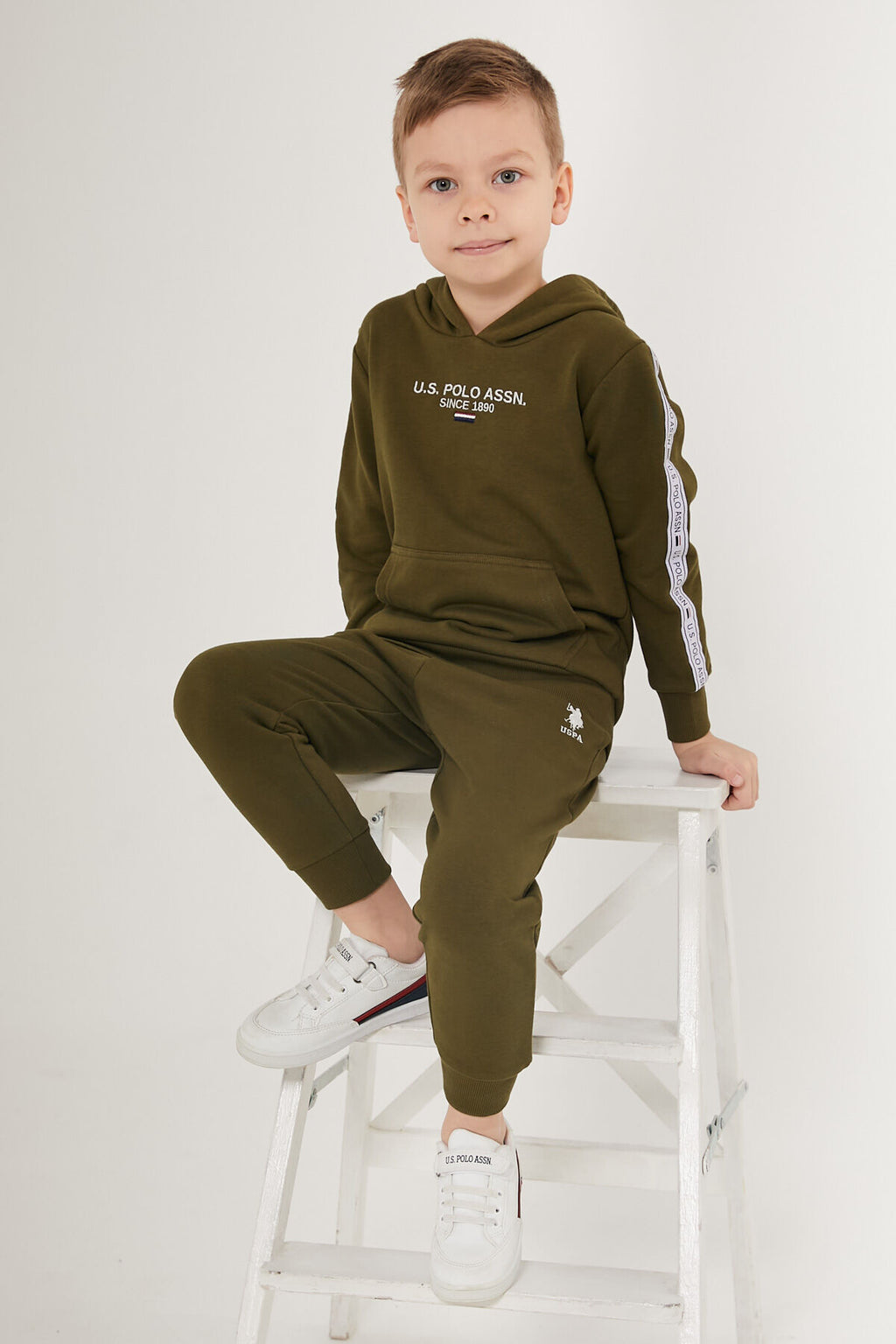 U.S. Polo Assn Beautiful Koyu Yeşil Erkek Çocuk Eşofman Takımı