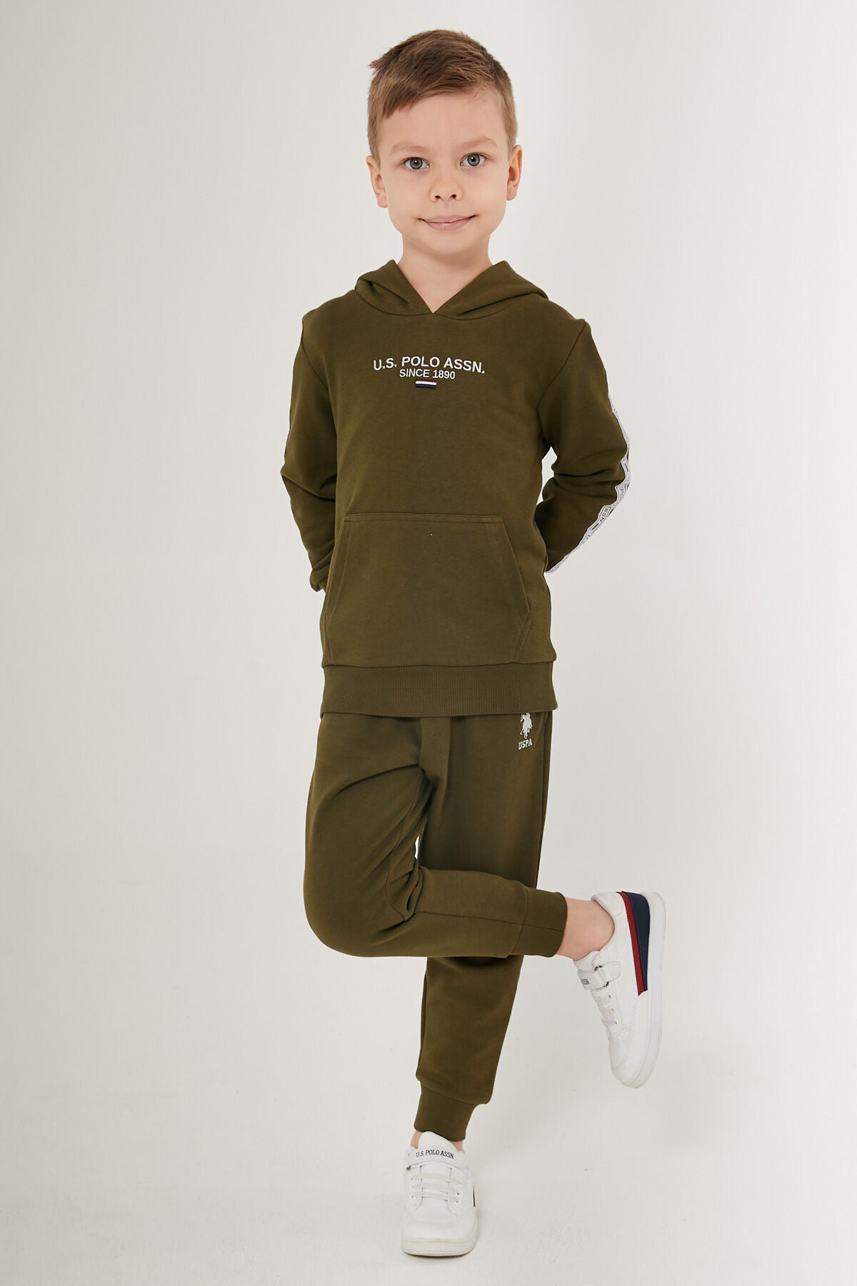 U.S. Polo Assn Beautiful Koyu Yeşil Erkek Çocuk Eşofman Takımı