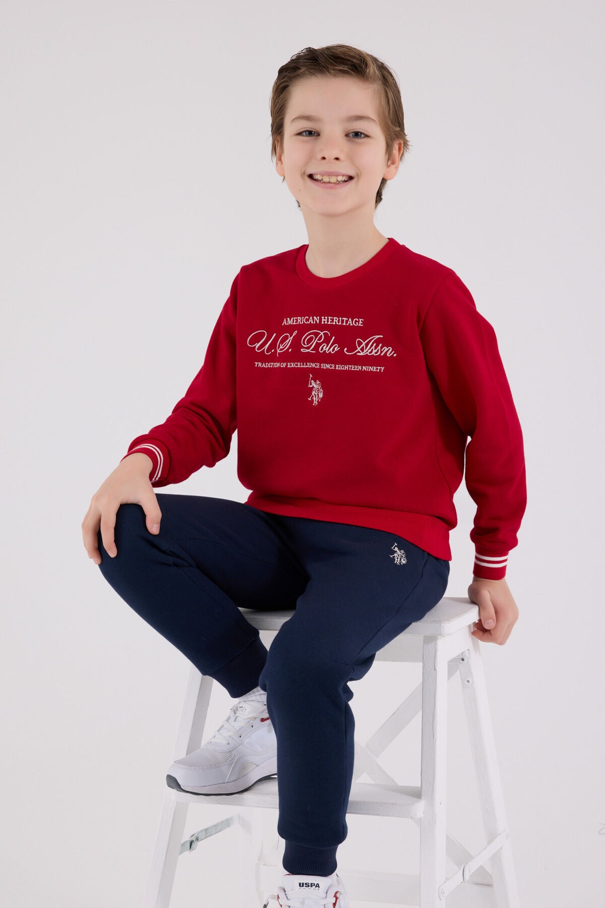 U.S. Polo Assn. Erkek Çocuk Kışlık Regular Fit Kırmızı Eşofman Takımı US2225-C-V3 Ürün ana görseli