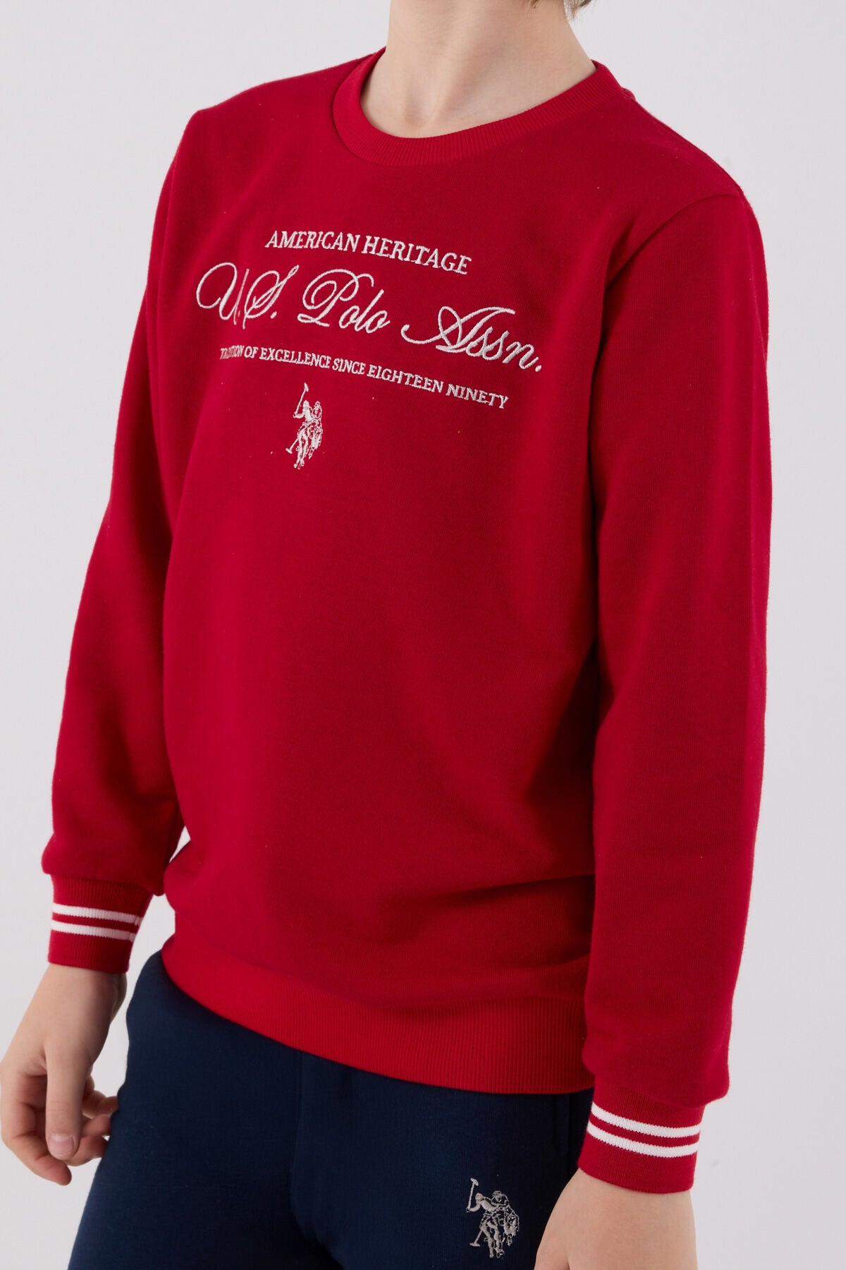 U.S. Polo Assn. Erkek Çocuk Kışlık Regular Fit Kırmızı Eşofman Takımı US2225-C-V3