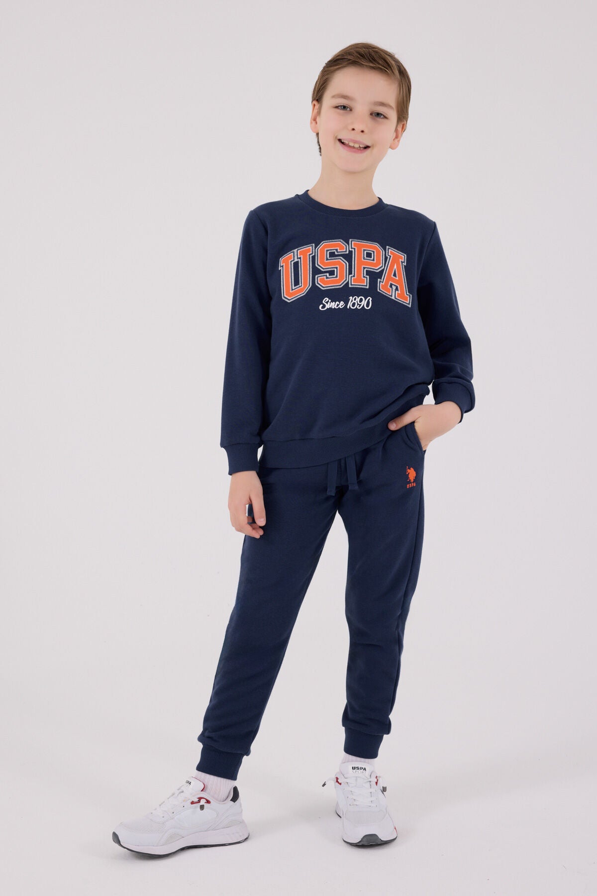 U.S. Polo Assn. Erkek Çocuk Kışlık Regular Fit Mavi Eşofman Takımı US2219-C-V2 Ürün ana görseli