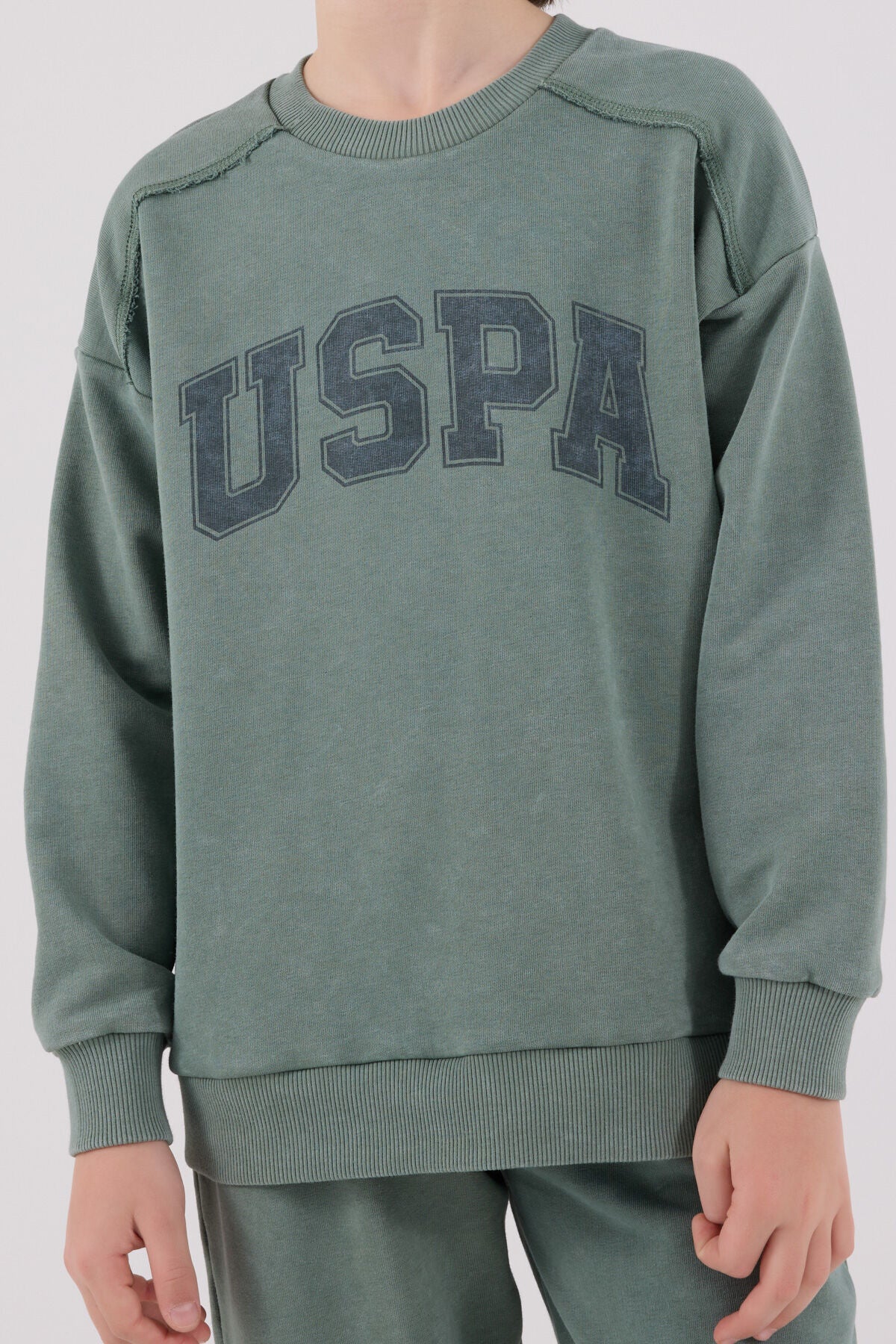 U.S. Polo Assn. Erkek Çocuk Kışlık Regular Fit Yeşil Eşofman Takımı US2229-C-V1