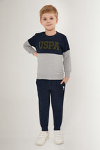 U.S. Polo Assn. Erkek Çocuk Pamuklu Kışlık Regular Fit Yeşil Eşofman Takımı US1500-C-V1