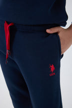 U.S. Polo Assn. Erkek Çocuk Bisiklet Yaka Empirme Baskılı Kışlık Regular Fit Lacivert Eşofman Takımı US1139-C-V3