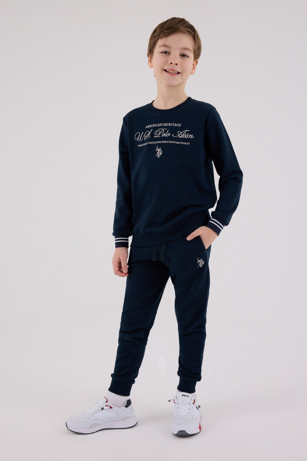 U.S. Polo Assn. Erkek Çocuk Kışlık Regular Fit Lacivert Eşofman Takımı US2225-C-V1