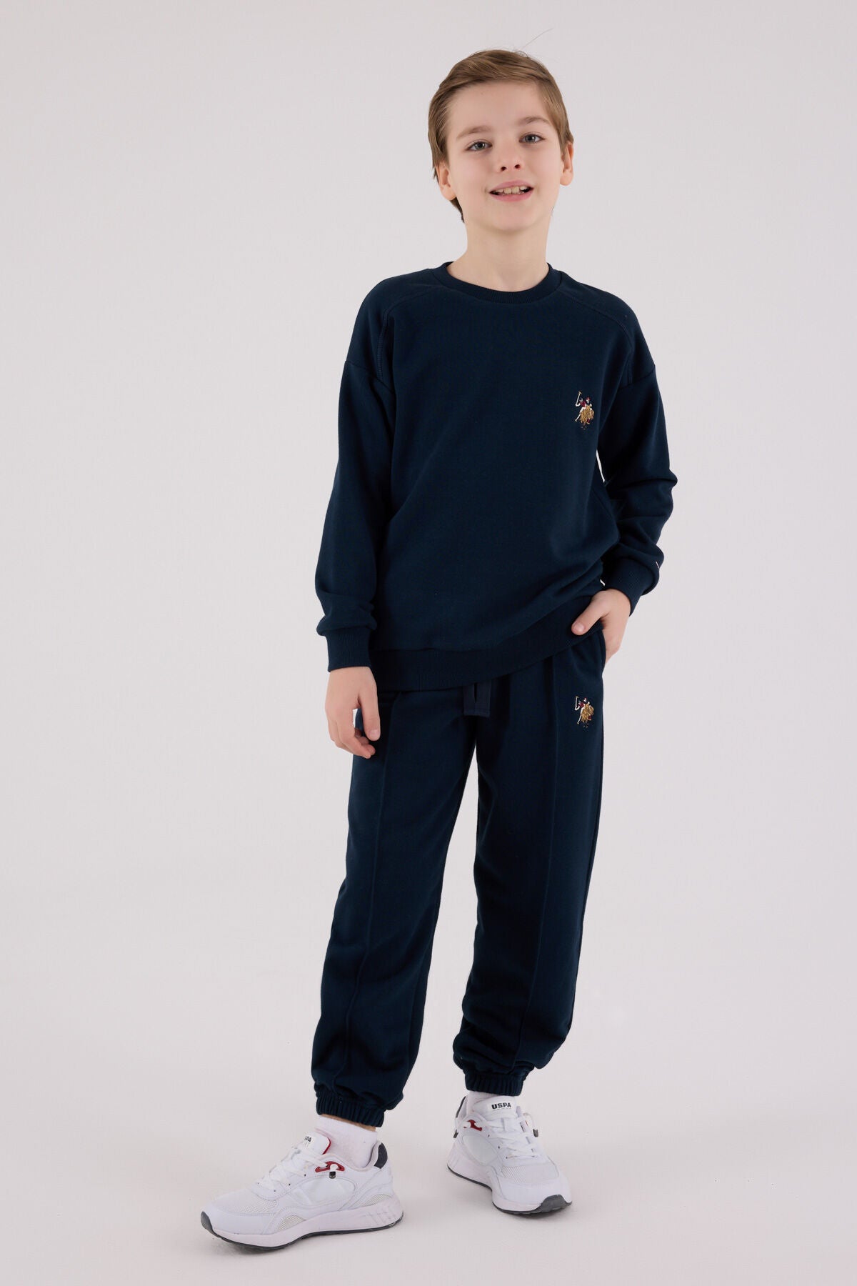 U.S. Polo Assn. Erkek Çocuk Kışlık Regular Fit Lacivert Eşofman Takımı US2228-C-V3 Ürün ana görseli