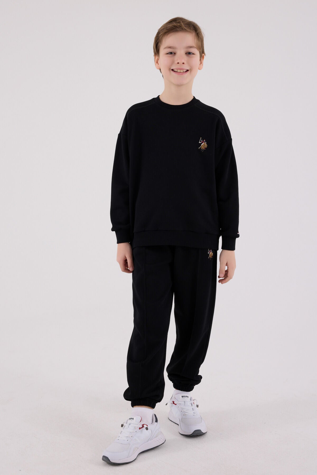 U.S. Polo Assn. Erkek Çocuk Kışlık Regular Fit Siyah Eşofman Takımı US2228-C-V5