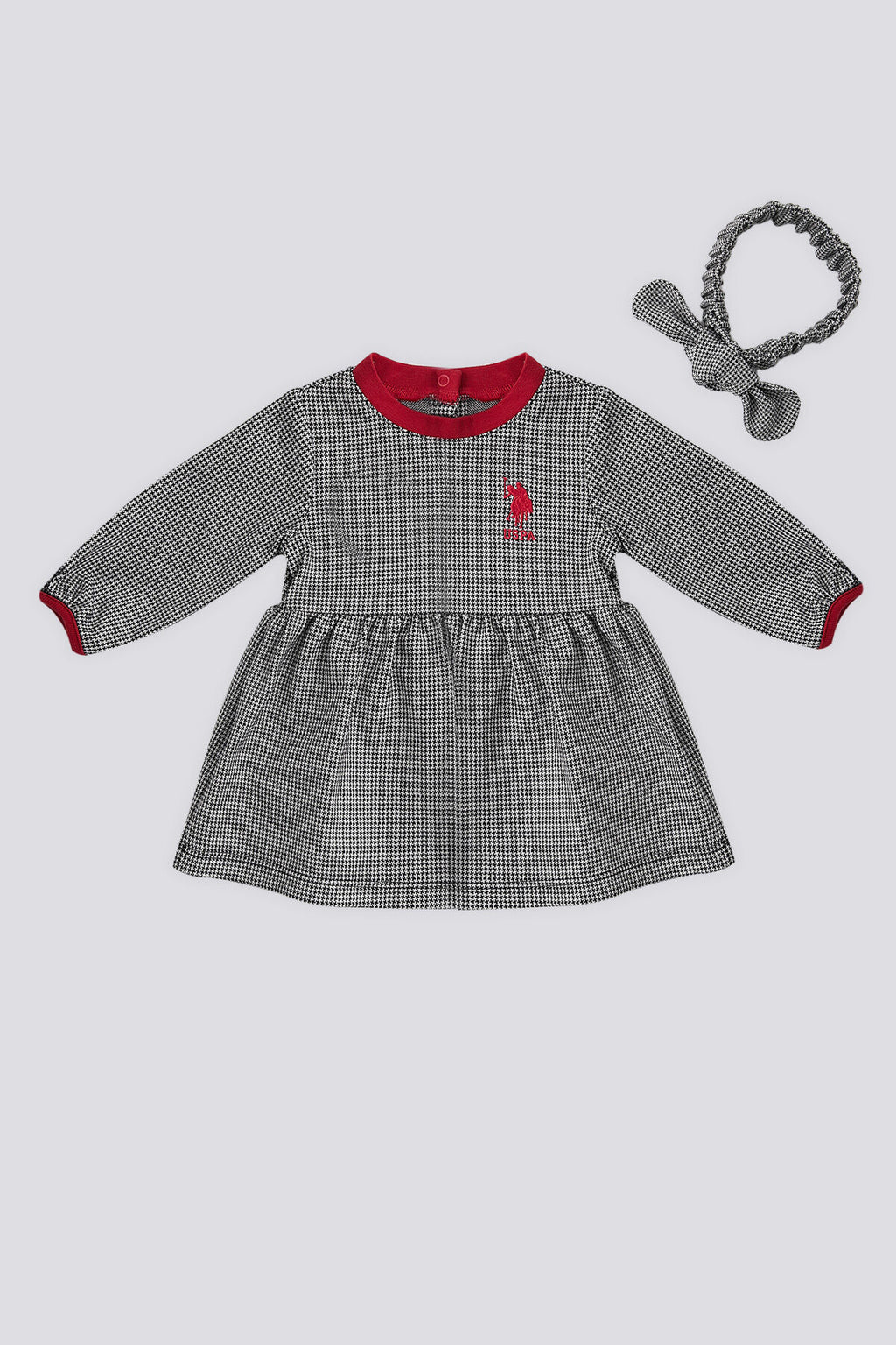 U.S. Polo Assn. Kız Bebek Kışlık Regular Fit Lacivert Elbise USB1731-B-V1