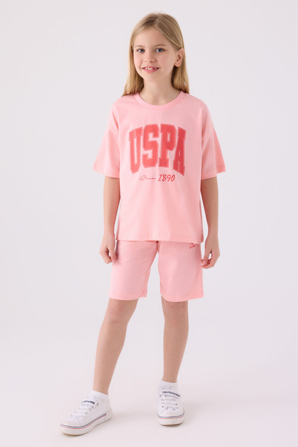 U.s. Polo Assn Kız Çocuk Coral Bermuda Takım