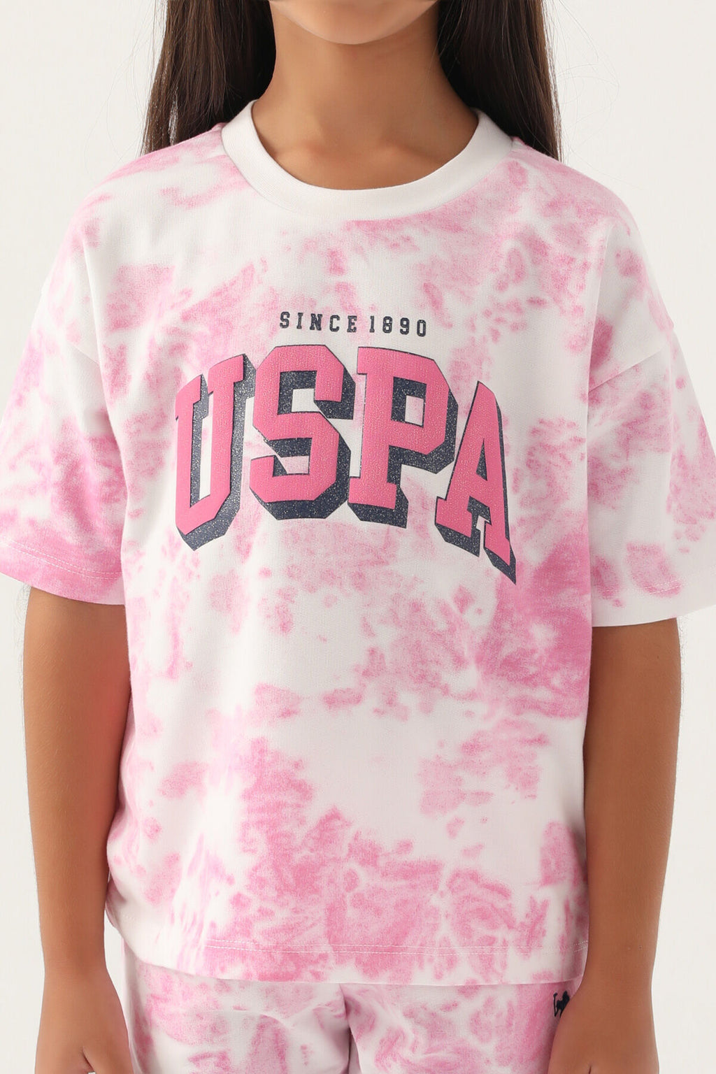 U.s. Polo Assn Lisanslı Batik Mor Kız Çocuk Bermuda Takım