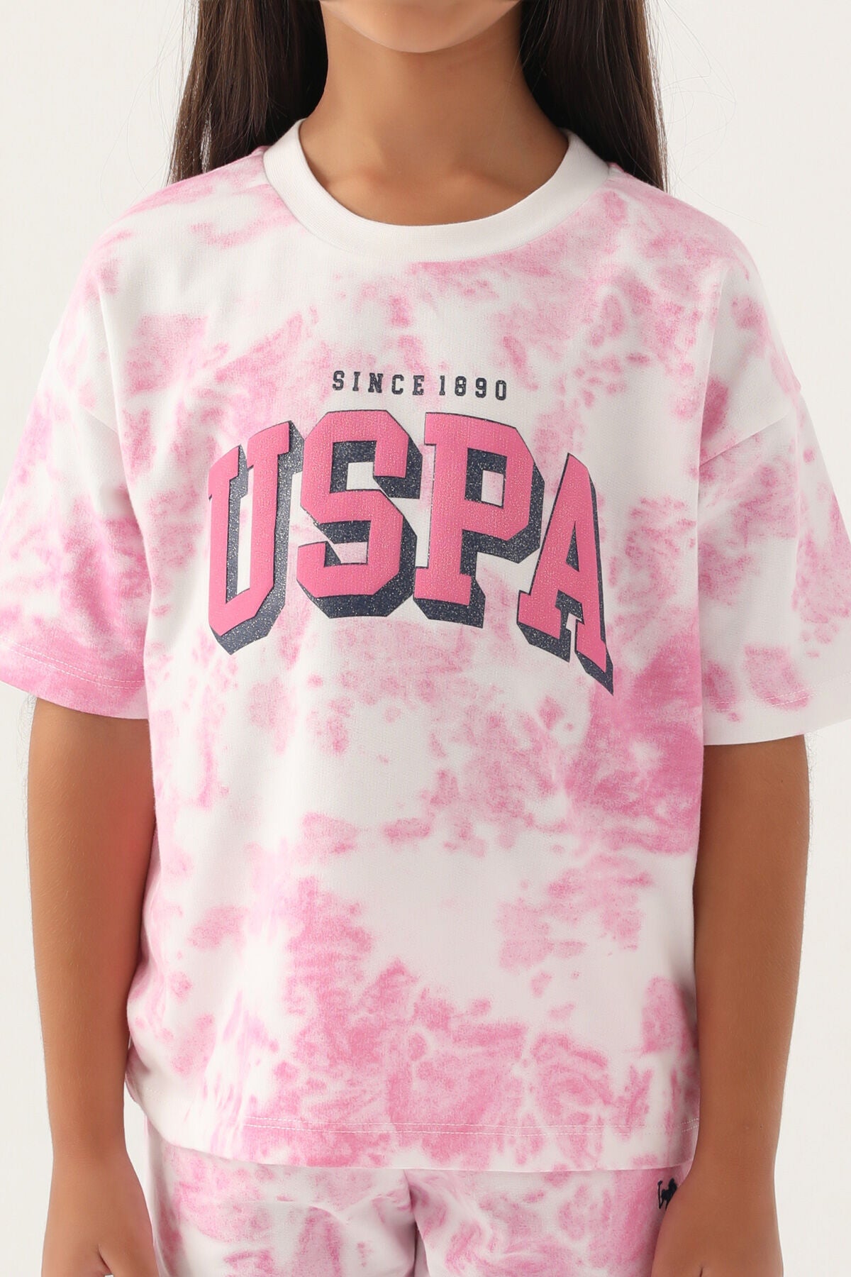 U.s. Polo Assn Lisanslı Batik Mor Kız Çocuk Bermuda Takım