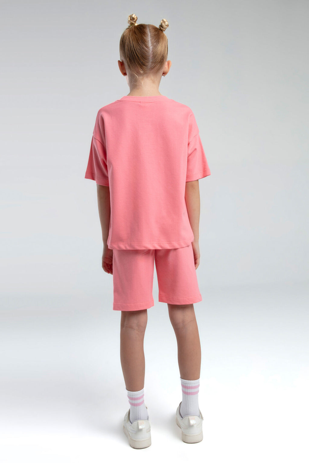 Kız Çocuk Pembe Bermuda Takım