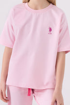 Kız Çocuk Pembe Bermuda Takım