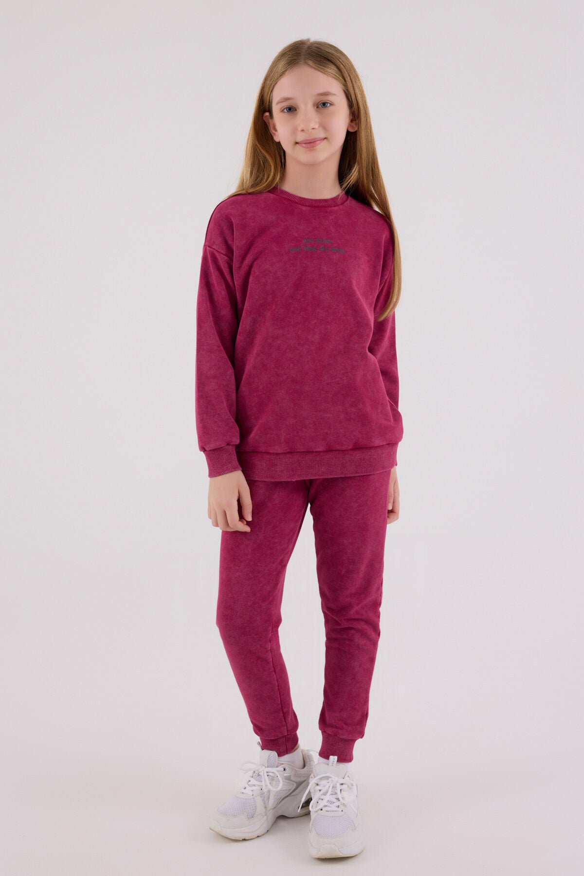 Rolypoly Kız Çocuk Kışlık Regular Fit Bordo Eşofman Takımı RP3693-C-V3 Ürün ikincil görseli