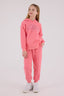 Rolypoly Kız Çocuk Kapüşonlu Pigment Baskılı Kışlık Regular Fit Pembe Eşofman Takımı RP3691-C-V1