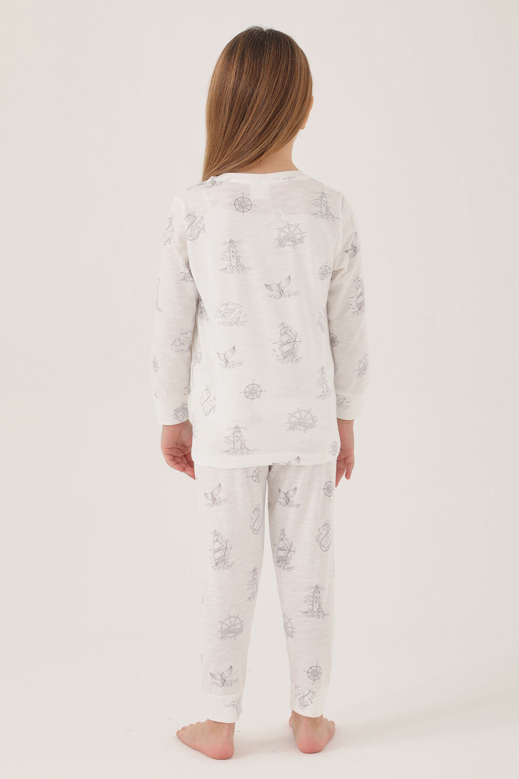 Kız Çocuk Krem Pijama Takımı