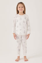Kız Çocuk Krem Pijama Takımı