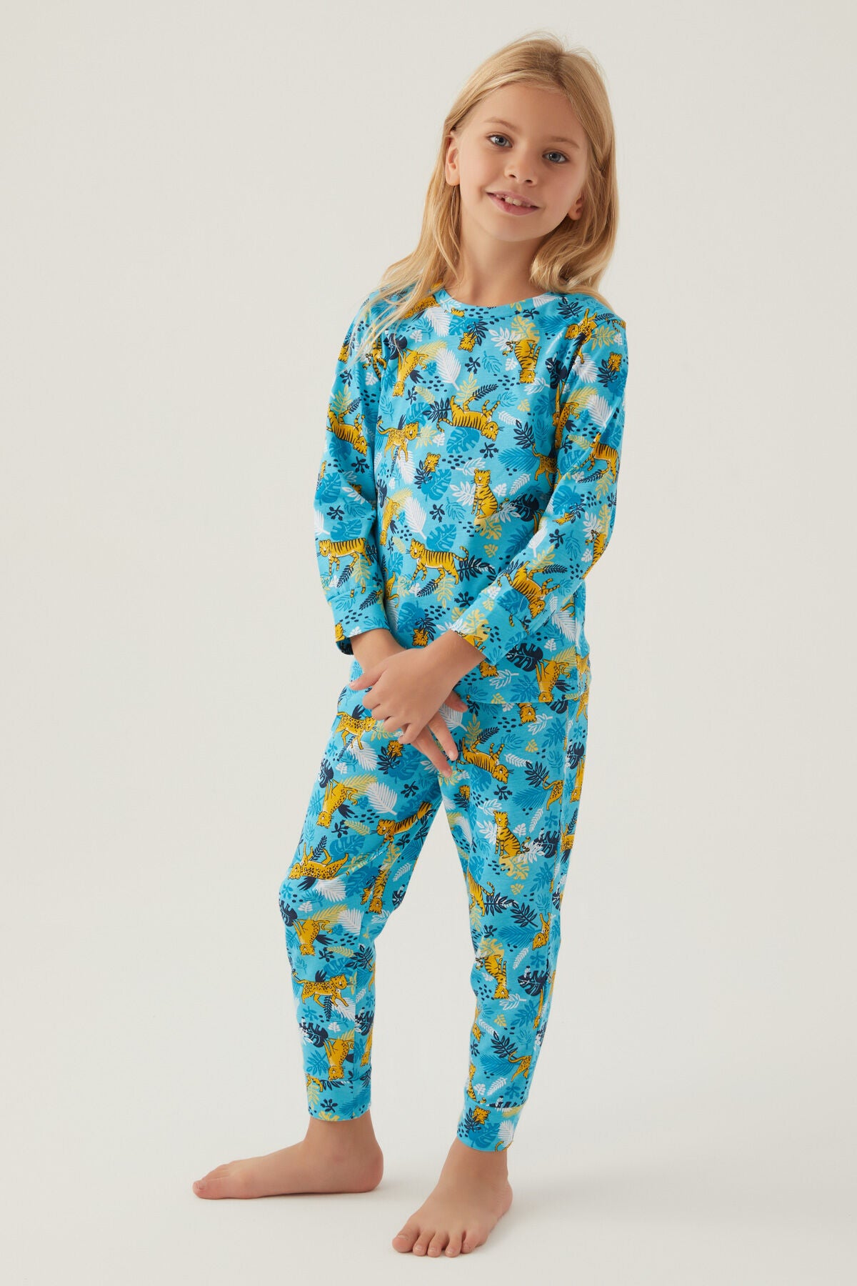 Turkuaz Kız Çocuk Pijama Takımı Ürün ikincil görseli