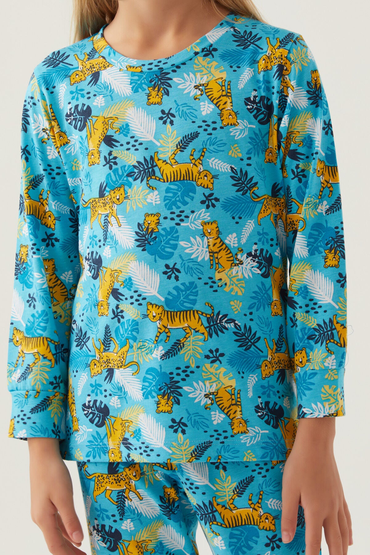 Turkuaz Kız Çocuk Pijama Takımı