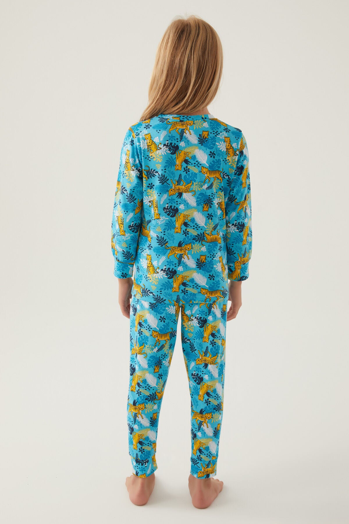 Turkuaz Kız Çocuk Pijama Takımı